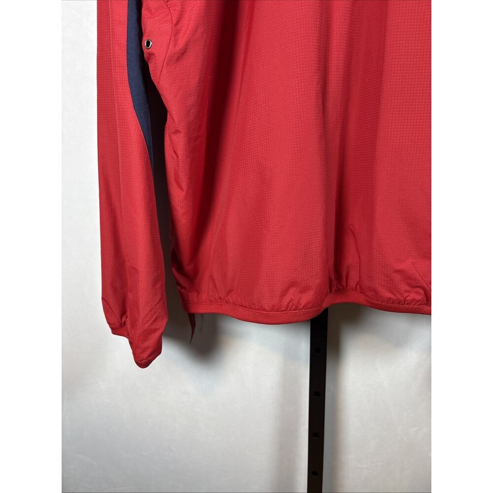 Washington Nationals Jacket Mens L 1/4 Zip Pullover Red Majestic Authentic MLB - Picture 10 of 14